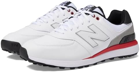 New Balance Tênis de golfe masculino 574 Greens V2, Cinza claro